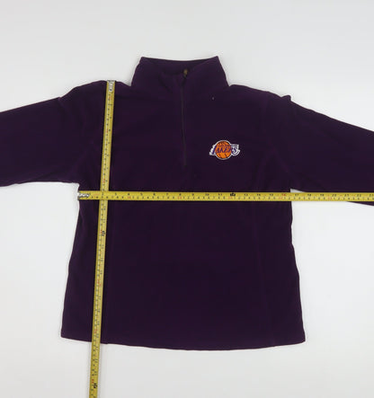 Champion Women's Purple 1/4 Zip Fleece Sweatshirt - M