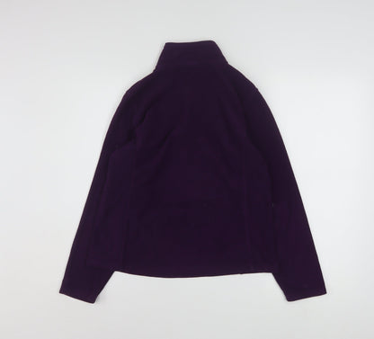 Champion Women's Purple 1/4 Zip Fleece Sweatshirt - M