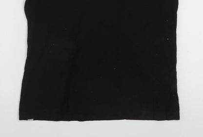 Puma Women's Black Cotton T-Shirt Size 14 Short Sleeve Casual