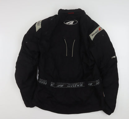 Polo Men’s Black XL Motorcycle Jacket Belted Reflective Water Resistant
