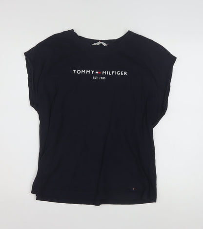 Tommy Hilfiger Men's Blue Cotton Crew Neck T-Shirt L