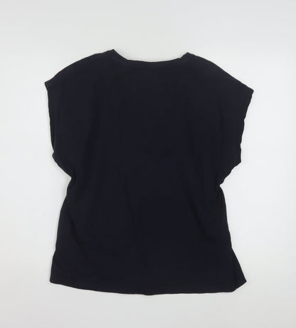 Tommy Hilfiger Men's Blue Cotton Crew Neck T-Shirt L