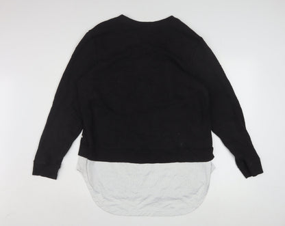 Adidas Women Black XL Sweatshirt Pullover Long Sleeve Crew Neck Casual