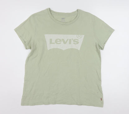 Levi's Men's Green Logo Graphic Cotton T-Shirt Size L