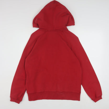 Levi's Womens Red XS Pullover Hoodie with Logo Print