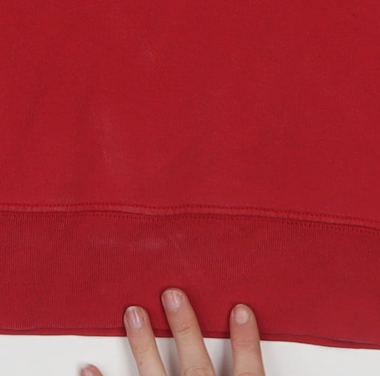 Levi's Womens Red XS Pullover Hoodie with Logo Print