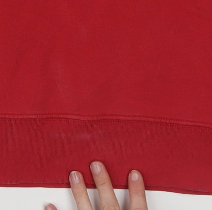 Levi's Womens Red XS Pullover Hoodie with Logo Print