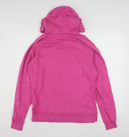 The North Face Womens Pink Pullover Hoodie Size L Cotton Blend