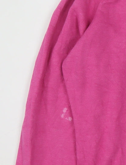 The North Face Womens Pink Pullover Hoodie Size L Cotton Blend