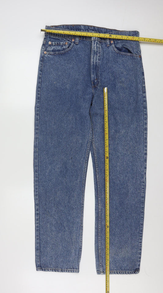 Levi Strauss & Co Men’s Blue 501 Straight Leg Denim Jeans W36 L32