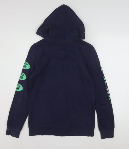 Victoria's Secret PINK Women Navy Full Zip Hoodie S Seahawks NFL 76 Cotton Blend