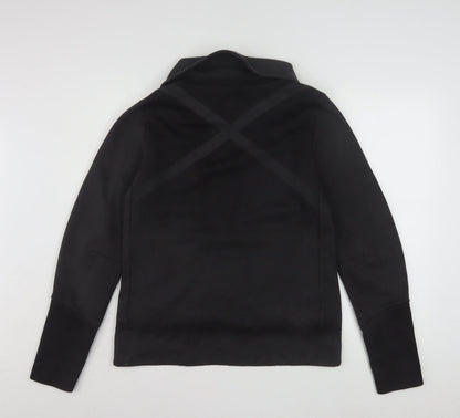 Reebok Womens Black CrossFit Track Jacket Size M Full Zip Activewear