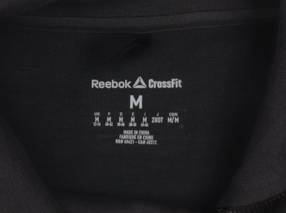 Reebok Womens Black CrossFit Track Jacket Size M Full Zip Activewear