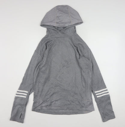 Adidas Women’s Grey Hooded Pullover Sweatshirt Size 12-14 Response