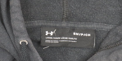Under Armour Mens Black Full Zip Hoodie Size S Loose Fit Sportswear