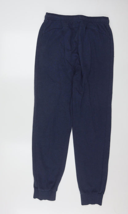 Puma Men's Blue Jogger Sweatpants M Cotton Blend Activewear