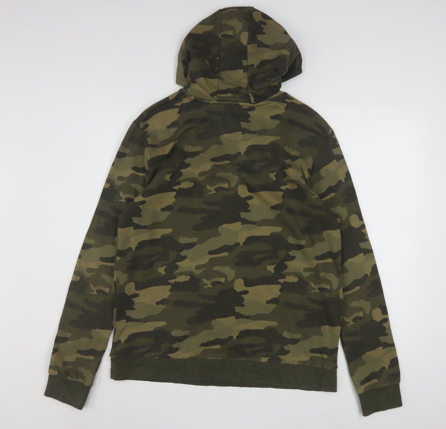 Marks and Spencer Boys Green Camouflage Pullover Hoodie 15-16 Years