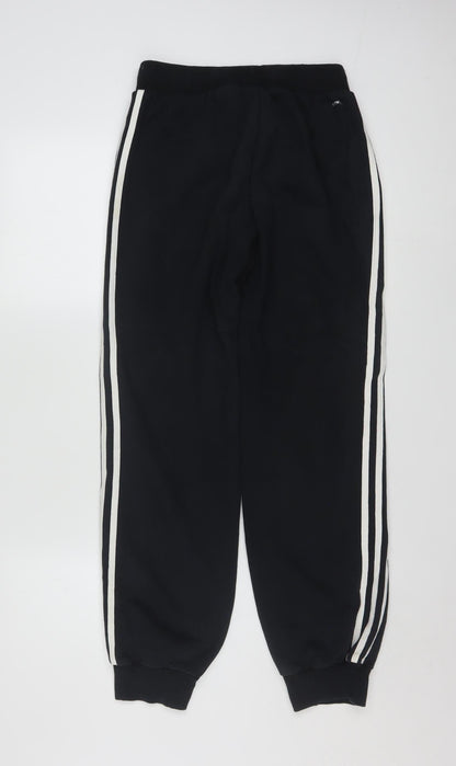 Adidas Women’s Black XS Jogger Trousers with Side Stripes