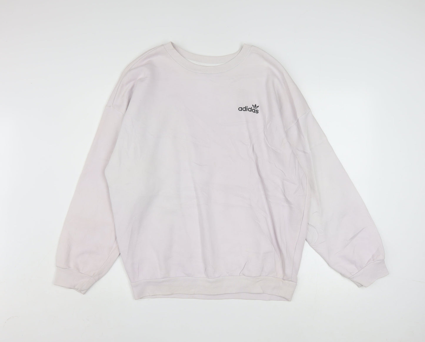 Adidas Women’s White Crew Neck Pullover Sweatshirt Size 16