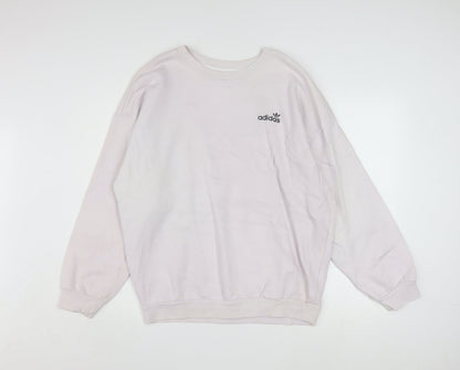 Adidas Women’s White Crew Neck Pullover Sweatshirt Size 16