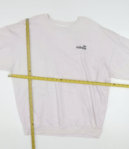 Adidas Women’s White Crew Neck Pullover Sweatshirt Size 16
