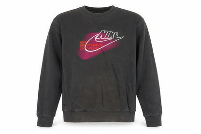 Nike Men's Grey Small Pullover Sweatshirt Crew Neck Logo Print