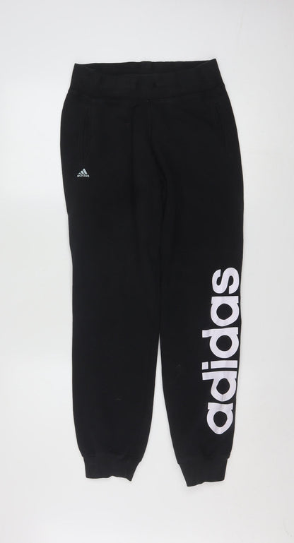 Adidas Women Black Jogger Trousers S Sport Essentials Climalite