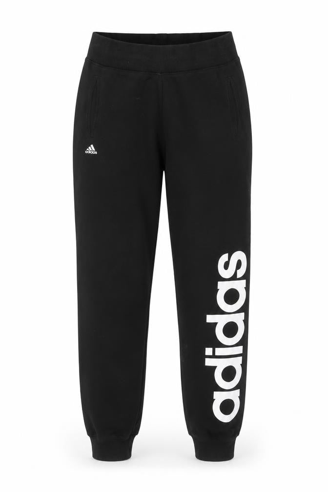 Front view of Adidas Women Black Jogger Trousers S Sport Essentials Climalite