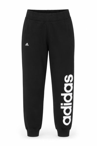 Front view of Adidas Women Black Jogger Trousers S Sport Essentials Climalite
