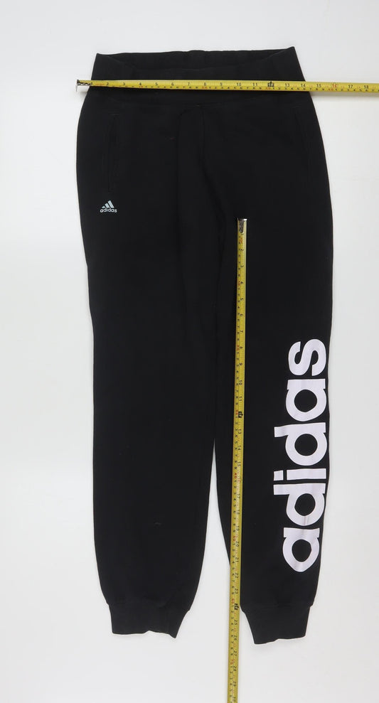 Adidas Women Black Jogger Trousers S Sport Essentials Climalite