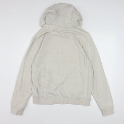 Nike Mens Beige Pullover Hoodie Small Cotton Blend Classic Fit