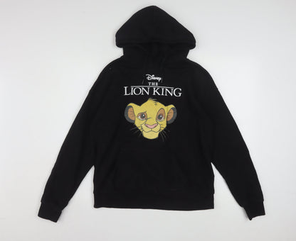Disney The Lion King Black Hoodie Women XS Pullover Hooded Sweatshirt
