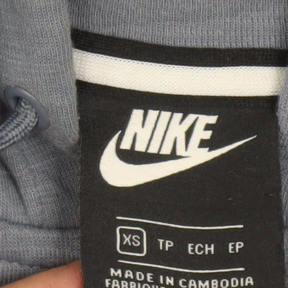 Nike Men's Grey XS Full Zip Hoodie Lightweight Cotton Blend