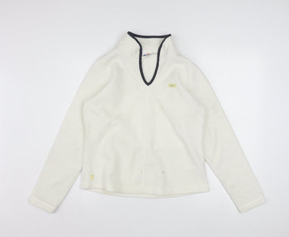 Ellesse Womens White Fleece Pullover Sweatshirt Size 12