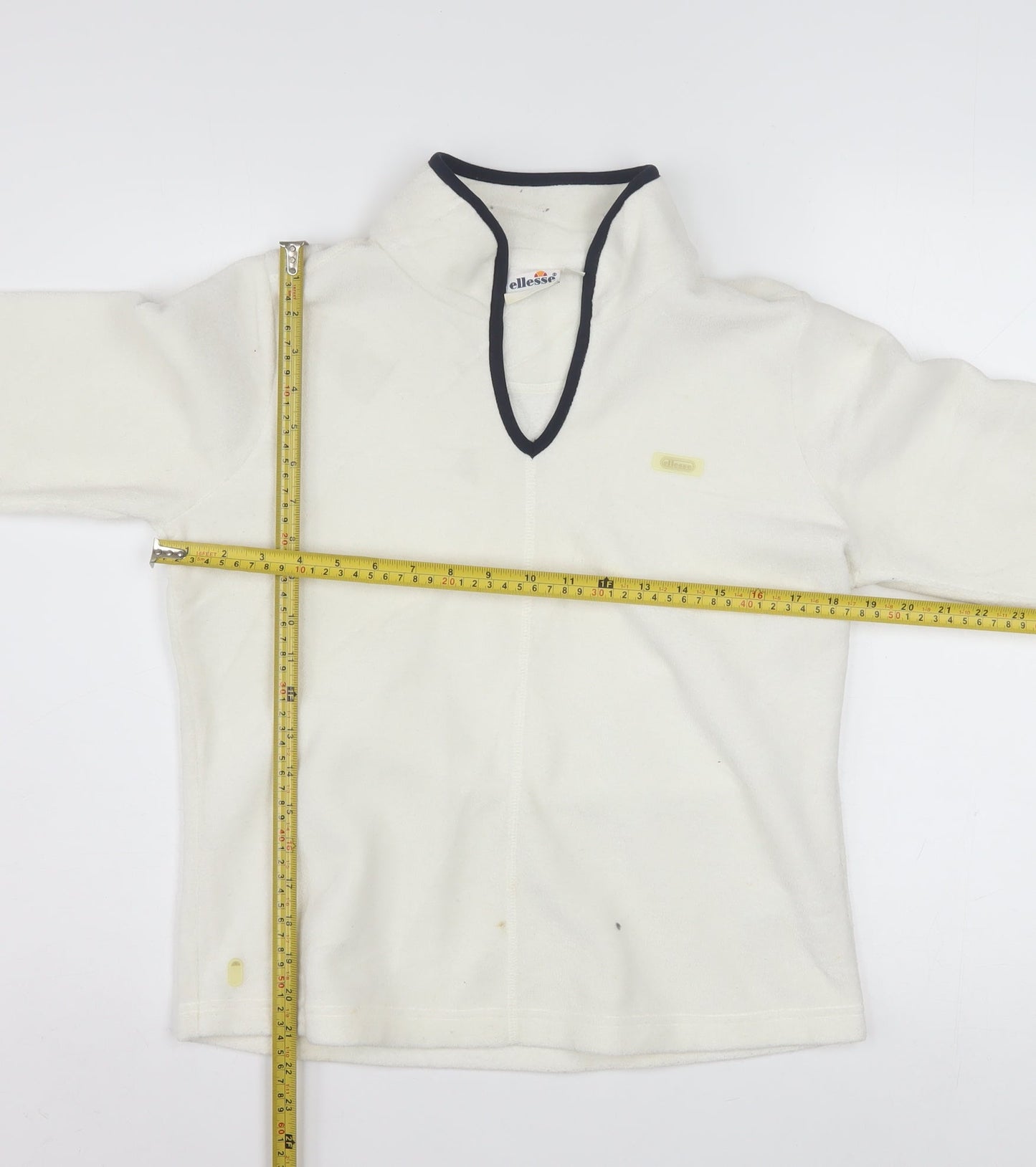 Ellesse Womens White Fleece Pullover Sweatshirt Size 12