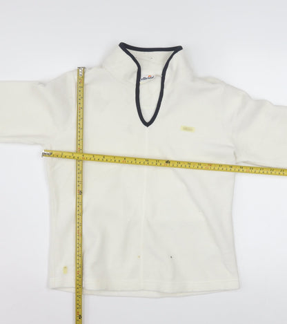 Ellesse Womens White Fleece Pullover Sweatshirt Size 12
