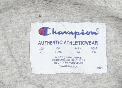 Champion Men's Black XL Pullover Hoodie with Logo Design