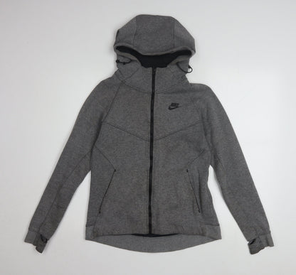 Nike Women’s Grey Full Zip Hoodie Small Hooded Sportswear
