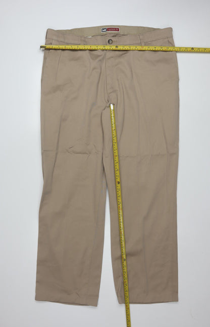 Lee Men's Beige Chino Trousers 40x32 Regular Fit Cotton Blend