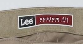 Lee Men's Beige Chino Trousers 40x32 Regular Fit Cotton Blend