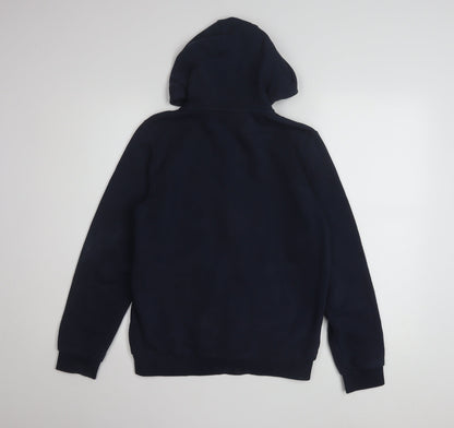 Fila Boys Navy Blue Full Zip Hoodie 158-164cm Logo Cotton Blend