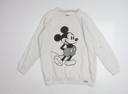 Disney Reserved Women's White Mickey Mouse Sweatshirt Size S
