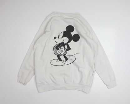 Disney Reserved Women's White Mickey Mouse Sweatshirt Size S