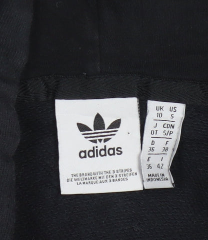Adidas Womens Black Hoodie Size 10 Pullover Hooded Sweatshirt