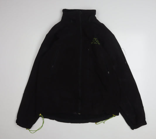 Kappa Men's Black XL Softshell Full Zip Jacket Windproof Waterproof
