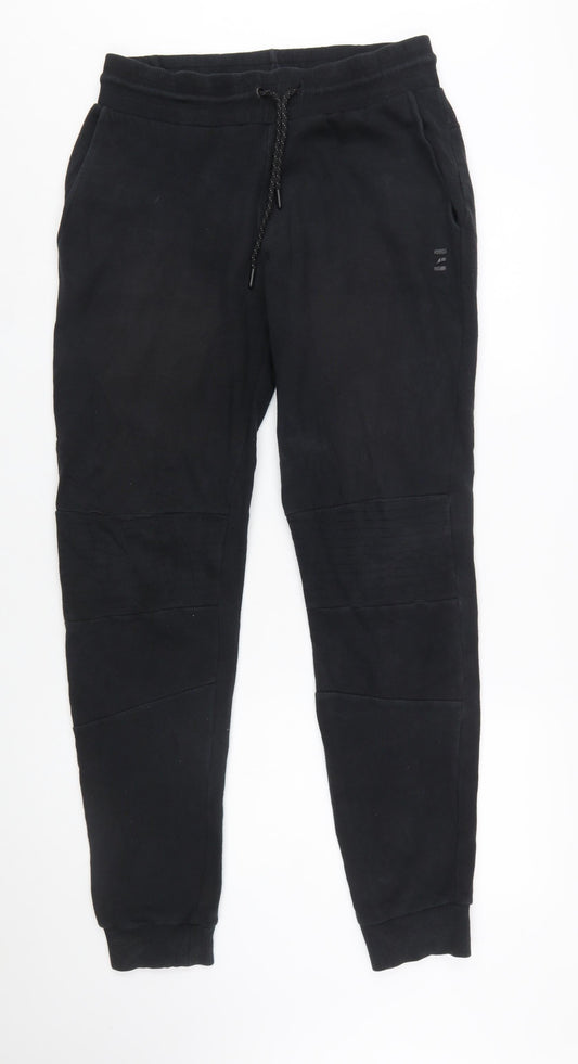 PRO-TEK Men's Black Jogger Trousers Size M Cotton Blend