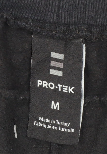 PRO-TEK Men's Black Jogger Trousers Size M Cotton Blend