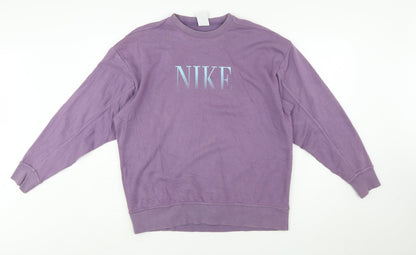 Nike Womens Purple Dri-Fit Pullover Sweatshirt Size S