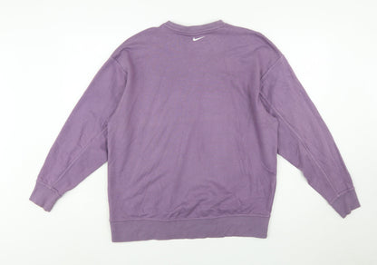 Nike Womens Purple Dri-Fit Pullover Sweatshirt Size S