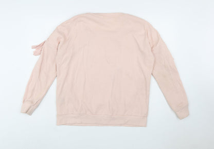 Disney Minnie Mouse Women's Pink Pullover Sweatshirt Size 12/14